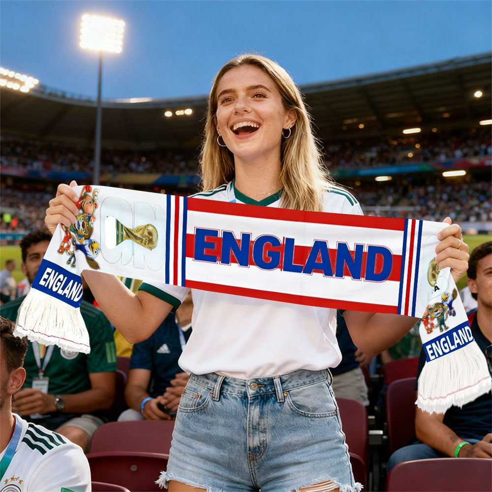 UK-Flaggen-Fußballfanschal für Weltmeisterschaft und Spieltage | Temsk