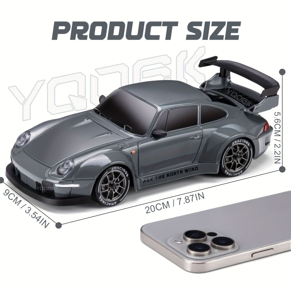 Nova Drift Master RC Auto mit LED-Rädern und 1:24 Maßstab 4WD | Temsk