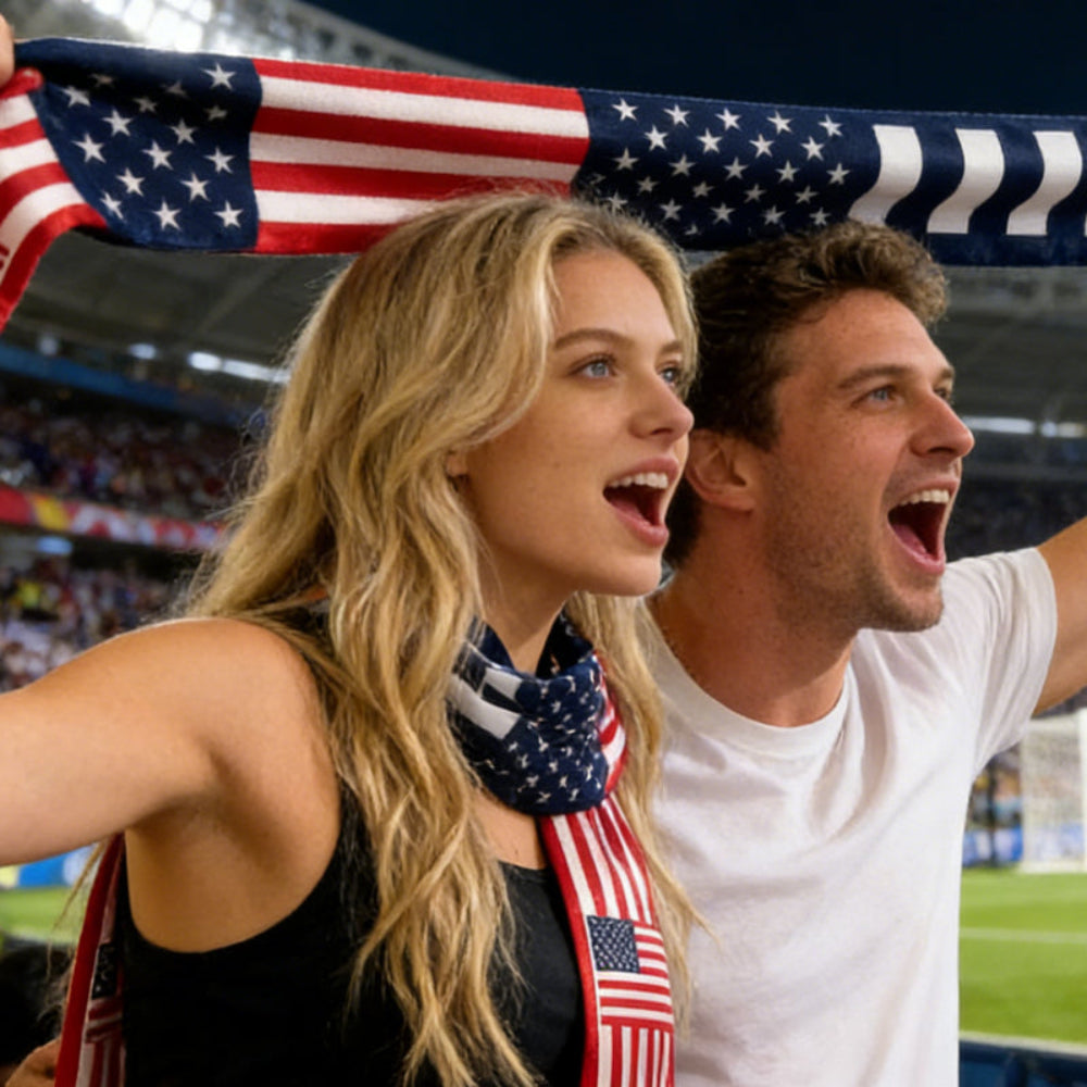 USA-Flaggen-Fanschal für Weltmeisterschaft und Fußballspieltage | Temsk