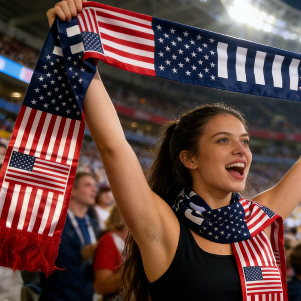 USA-Flaggen-Fanschal für Weltmeisterschaft und Fußballspieltage | Temsk