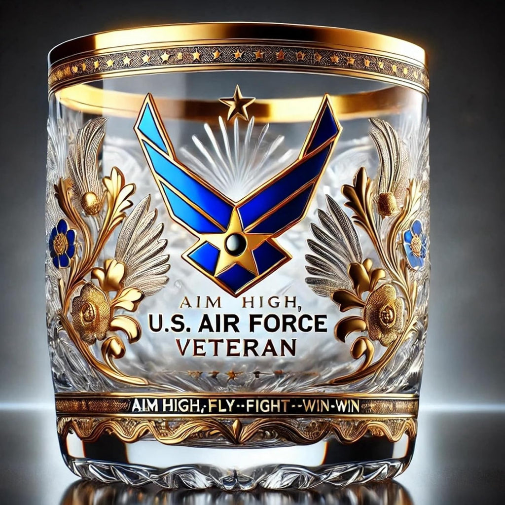 Memorial Whiskey Glass With Engraved Veteran Tribute | Temsk