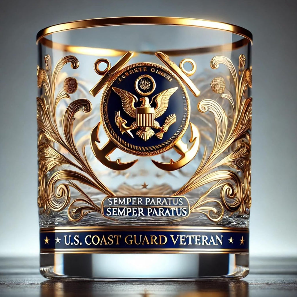 Memorial Whiskey Glass With Engraved Veteran Tribute | Temsk
