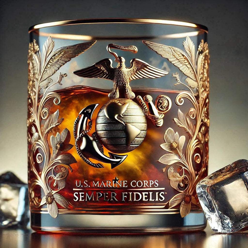 Memorial Whiskey Glass With Engraved Veteran Tribute | Temsk
