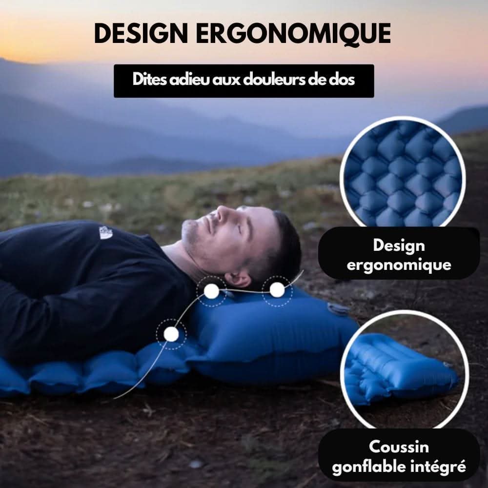 TrailEase Inflatable Camping Mattress With Foot Pump And Ergonomic Design | Temsk