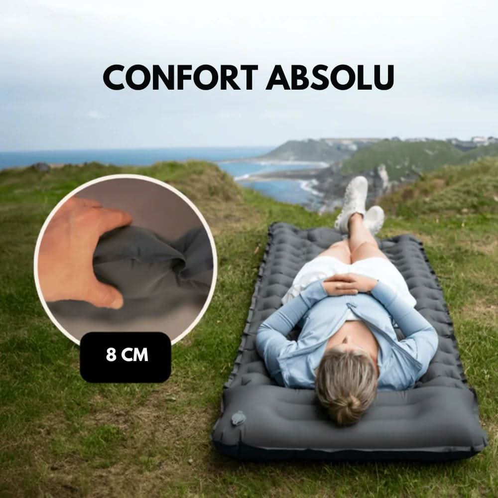 TrailEase Inflatable Camping Mattress With Foot Pump And Ergonomic Design | Temsk