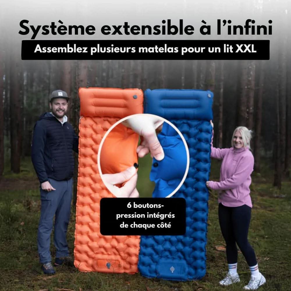 TrailEase Inflatable Camping Mattress With Foot Pump And Ergonomic Design | Temsk