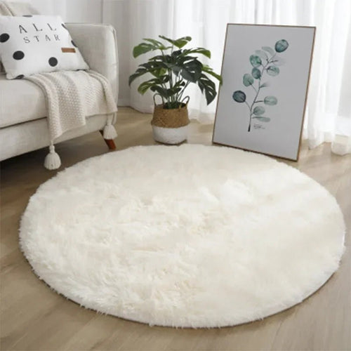 Fluffora Ultrasoft Circular Plush Rug With Cloudlike Comfort For Cozy Living Spaces | Temsk