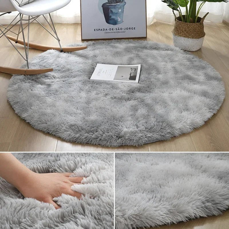 Fluffora Ultrasoft Round Plush Rug for Cozy Living Spaces | Temsk