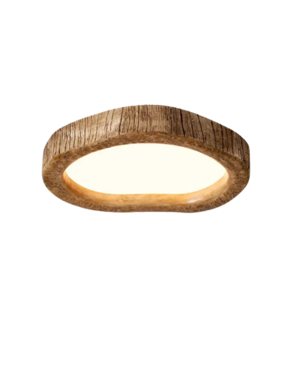 Le Halo Bois rustikale, holz-inspirierte LED-Deckenleuchte für gemütliche Räume | Temsk