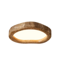 Le Halo Bois rustikale, holz-inspirierte LED-Deckenleuchte für gemütliche Räume | Temsk
