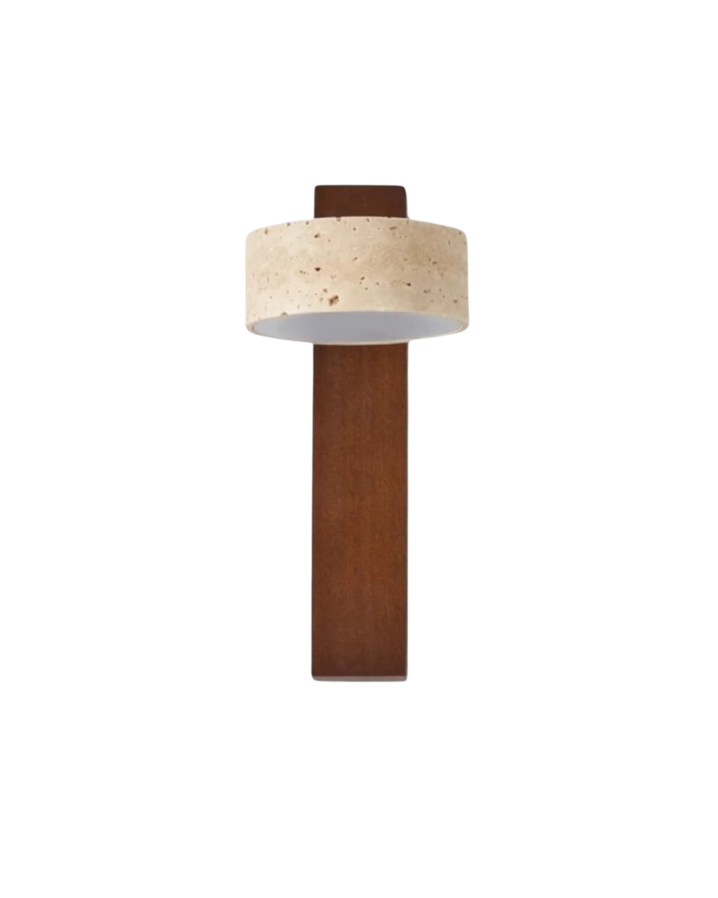 Travertin-Wandlampe im modernen Stein-Holz-Wandleuchten-Stil | Temsk