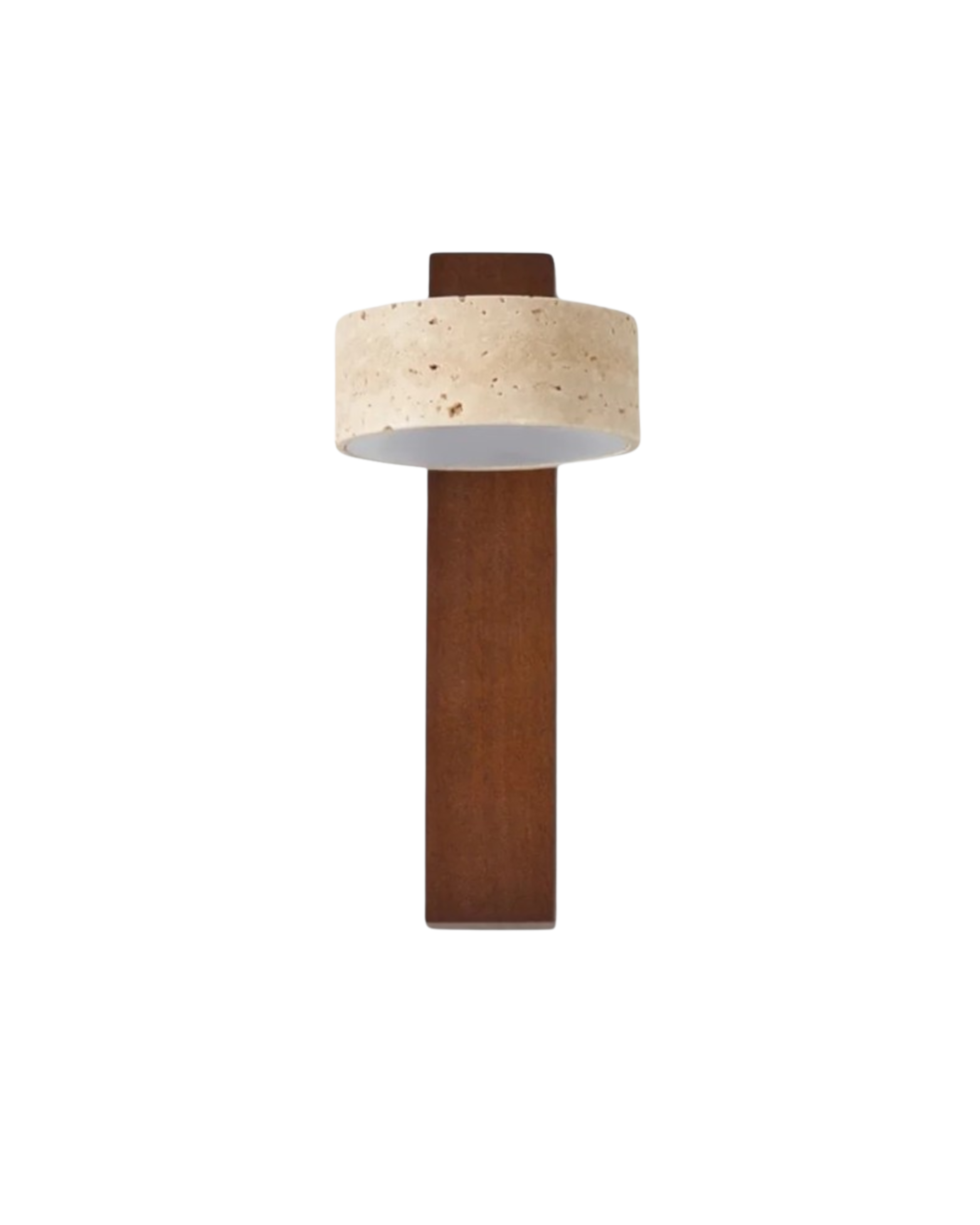 Travertin-Wandlampe im modernen Stein-Holz-Wandleuchten-Stil | Temsk