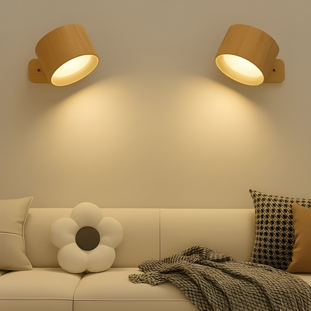 Verstellbare Wandleuchte mit magnetischer Halterung und wiederaufladbarer LED | Temsk