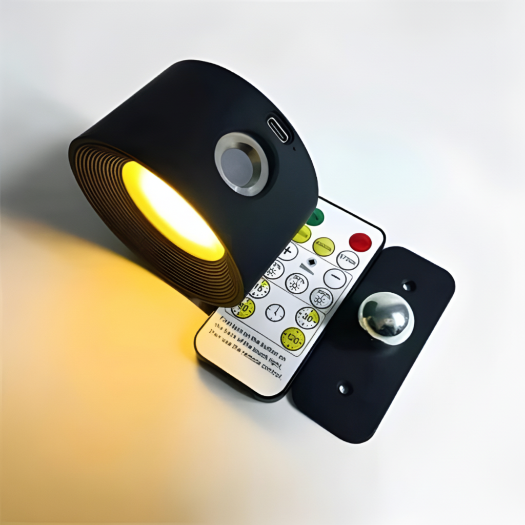 Verstellbare Wandleuchte mit magnetischer Halterung und wiederaufladbarer LED | Temsk