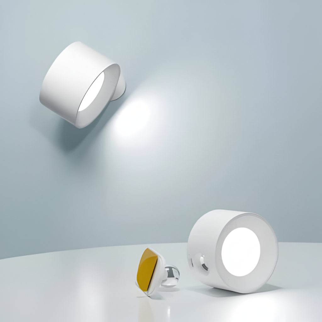 Verstellbare Wandleuchte mit magnetischer Halterung und wiederaufladbarer LED | Temsk
