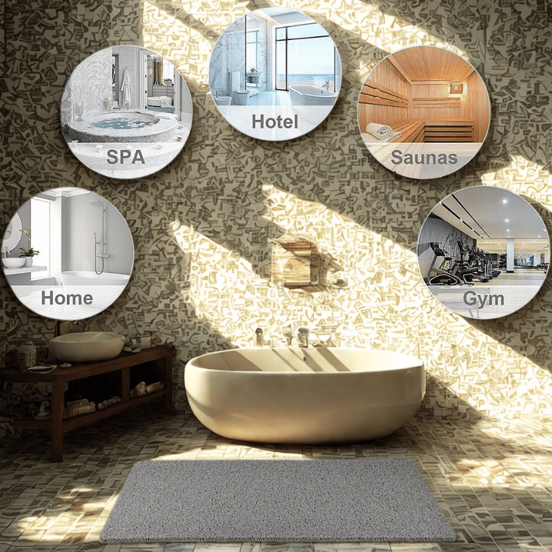 AquaGuard Non Slip Shower Mat With Hygienic Drainage System | Temsk