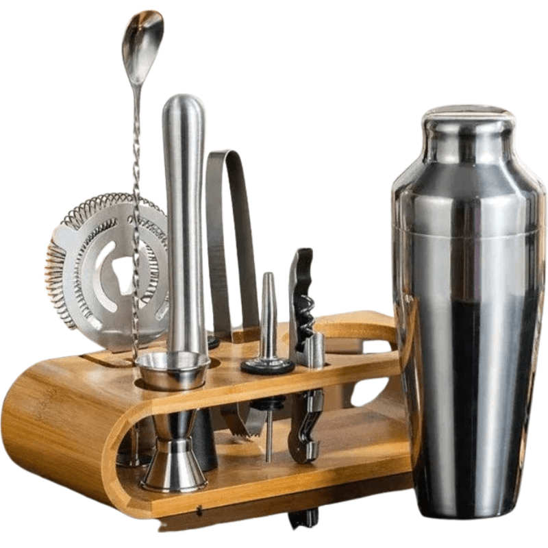 Aurora Bar Set 10 Piece Stainless Steel Cocktail Set For Stylish Drinks | Temsk