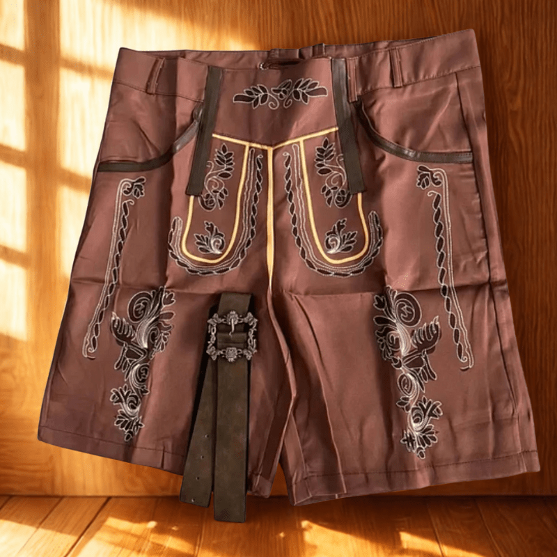 HeritageForge Men's Leather Trousers With Traditional Design | Temsk