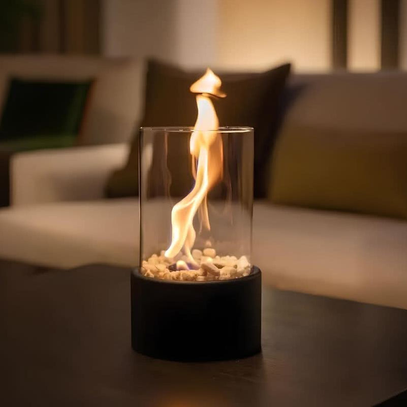 LumaFlair Glass Oil Lamp Refillable and Stylish for Indoors and Outdoors | Temsk
