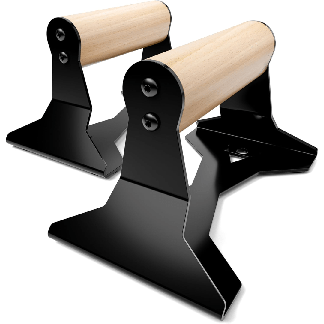 ZenGrip Ergonomic Wooden Parallettes For Push Ups With Steel Core | Temsk