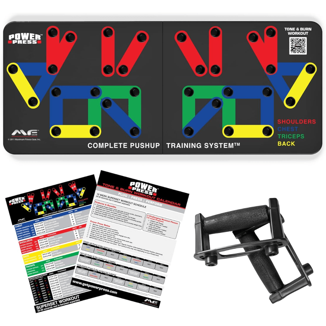 PulseFlex Foldable Push Up Board With 30 Positions For Targeted Muscle Training | Temsk