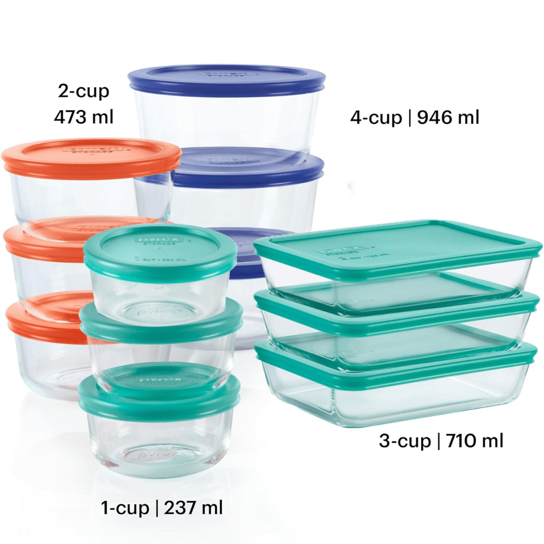 CrystalVault 12-Piece Glass Storage Set Airtight for Fresh Food Organization | Temsk