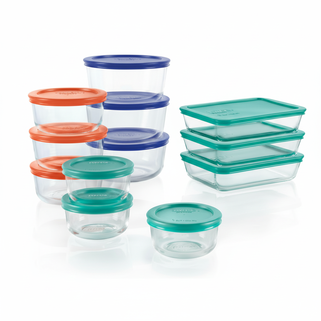 CrystalVault 12-Piece Glass Storage Set Airtight for Fresh Food Organization | Temsk
