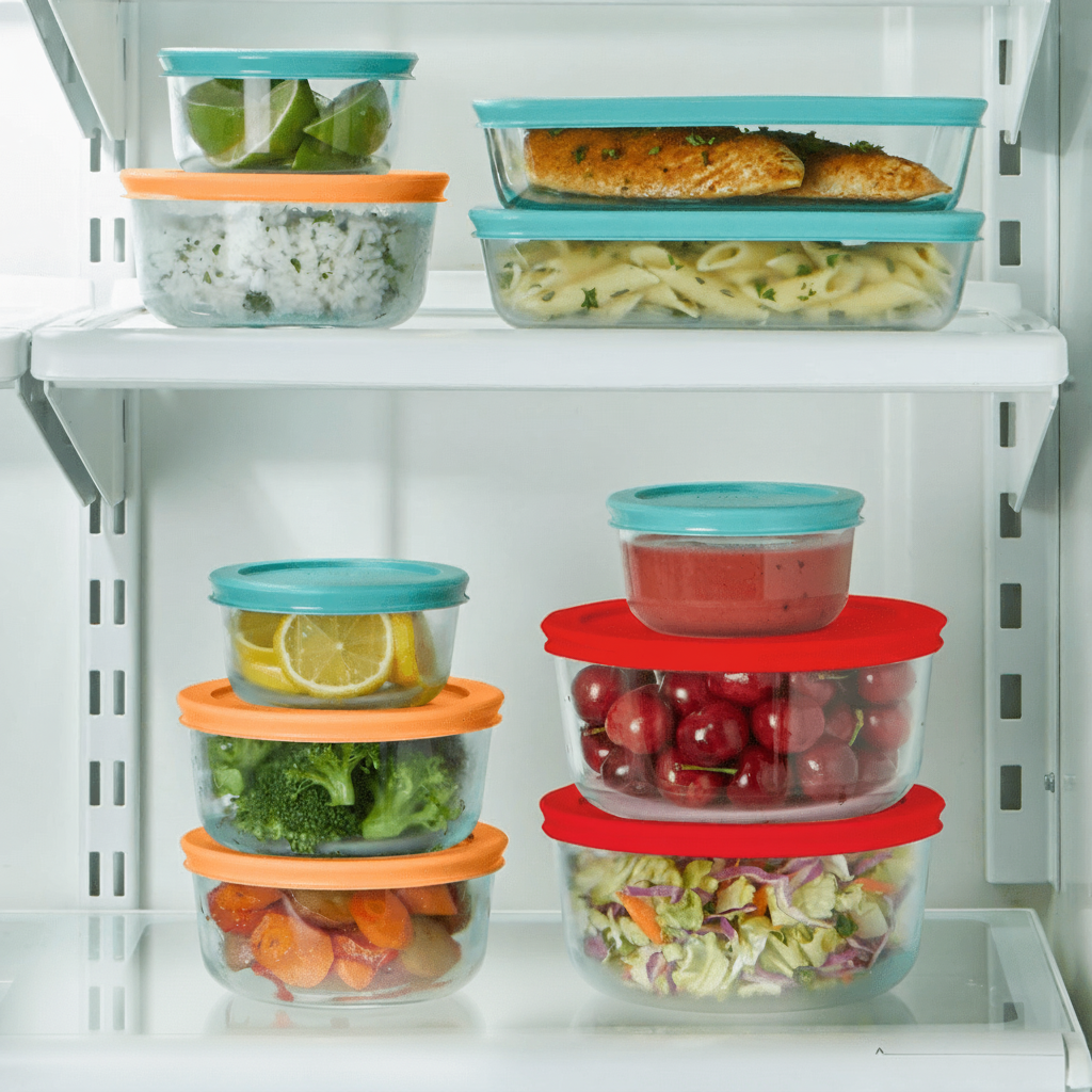 CrystalVault 12-Piece Glass Storage Set Airtight for Fresh Food Organization | Temsk