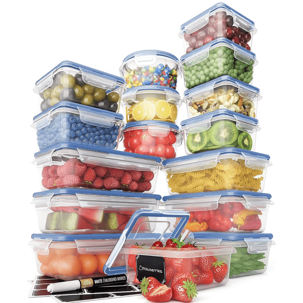 16 Caixas De Armazenamento Herméticas Bright Stack Para Organização Elegante De Cozinha | Temsk