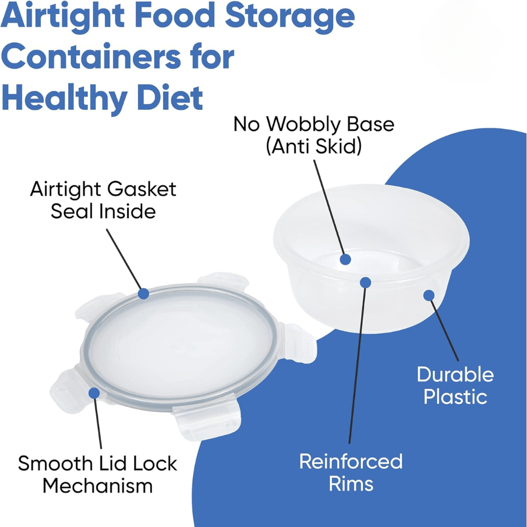 Opulent Pantry Airtight Storage Boxes Set Of 16 For A Neat Kitchen | Temsk