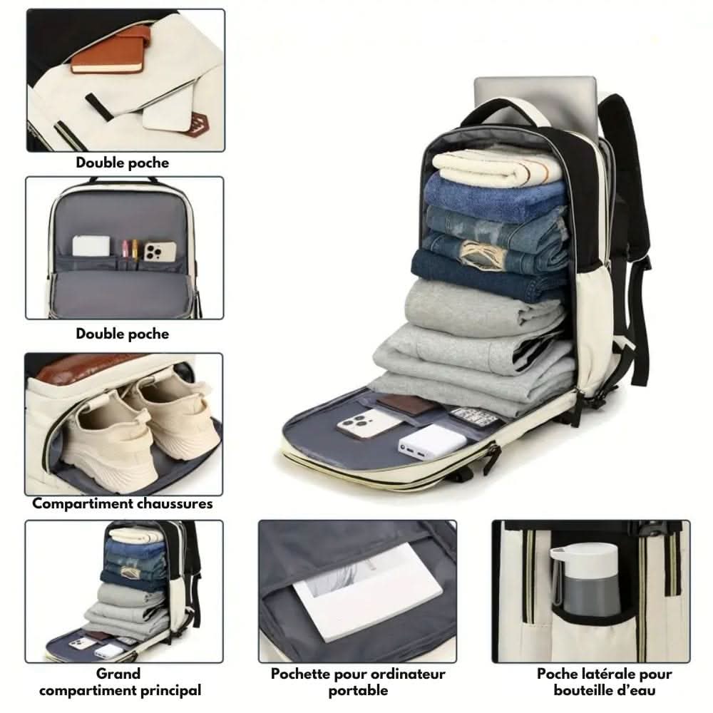 MetroFlex Pack Versatile Travel Backpack With Laptop Compartment And Shoe Compartment | Temsk