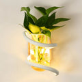 TimberGlow Wooden LED Wall Light With Built-In Vase Holder | Temsk