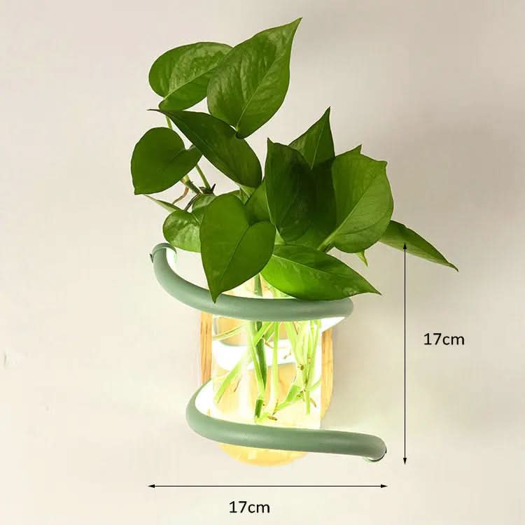 TimberGlow Wooden LED Wall Light With Built-In Vase Holder | Temsk