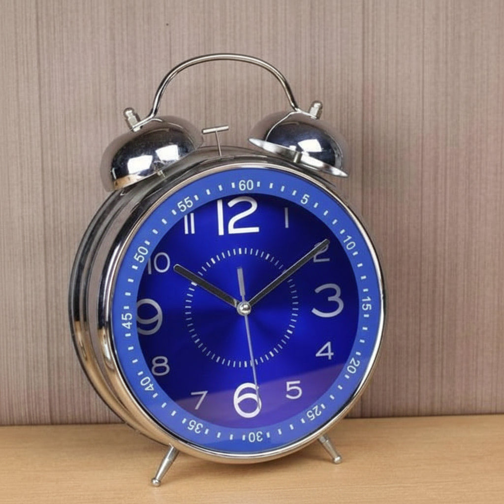 Vintage Metal Alarm Clock With Double Bell For Loud Wake Up On Nightstand | Temsk