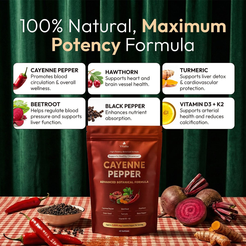 Cayenne Pepper Softgels for Circulation Support | Temsk