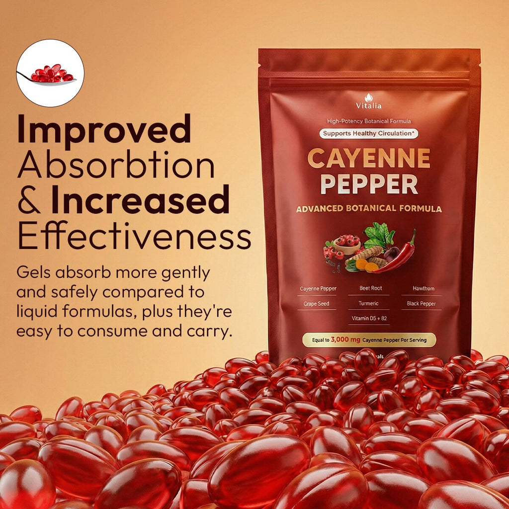 Cayenne Pepper Softgels for Circulation Support | Temsk