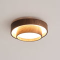 Vaako Walnuss-Finish moderne LED-Deckenlampe für Wohnräume | Temsk