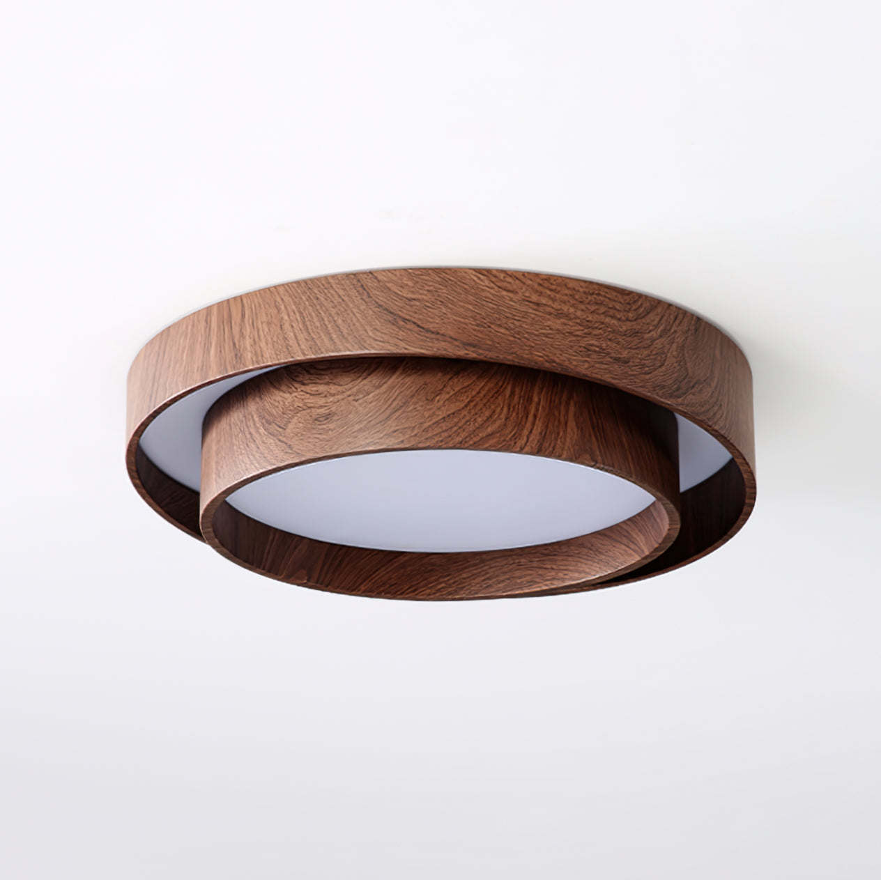 Vaako Walnuss-Finish moderne LED-Deckenlampe für Wohnräume | Temsk