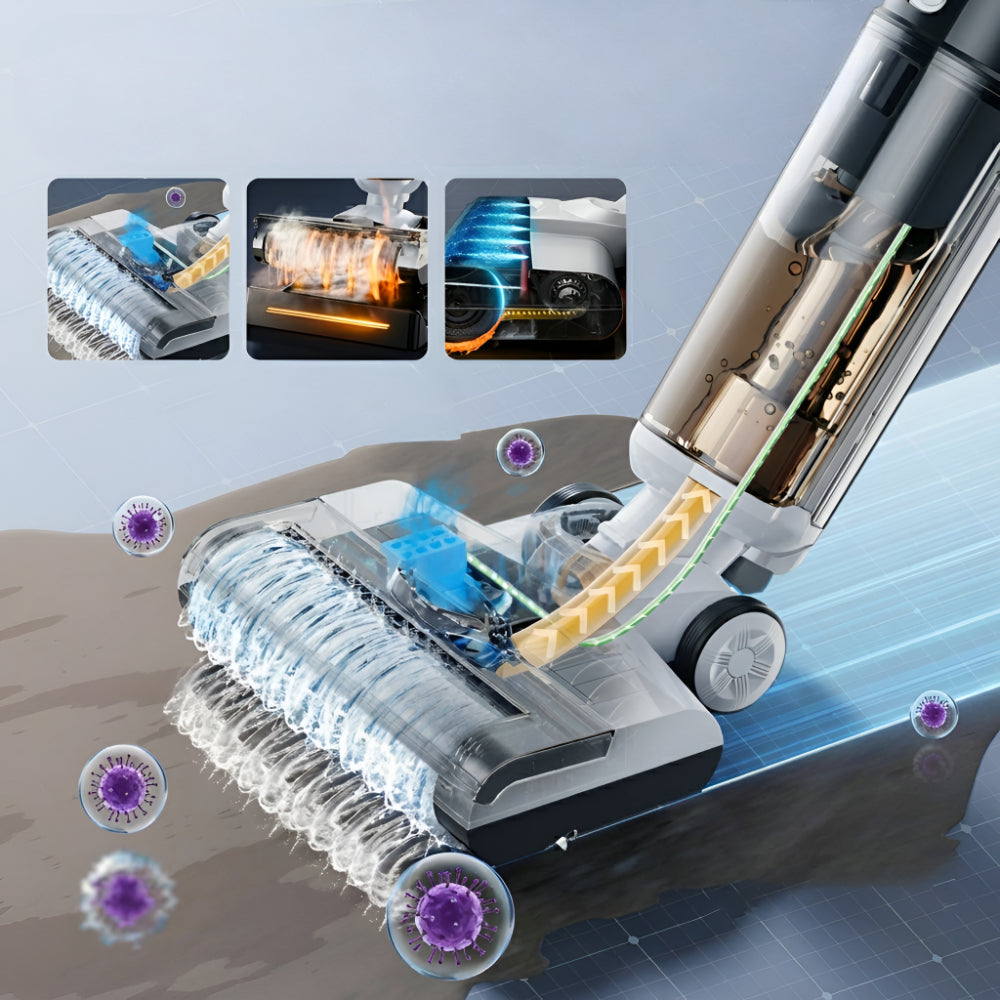 Cordless Vacuum Cleaner For Wet And Dry Floor Mopping | Temsk