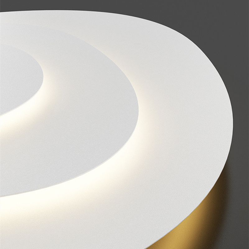 Three-Part Organic LED Ceiling Light In White Metal, Dimmable, Ideal For Living Room | Temsk