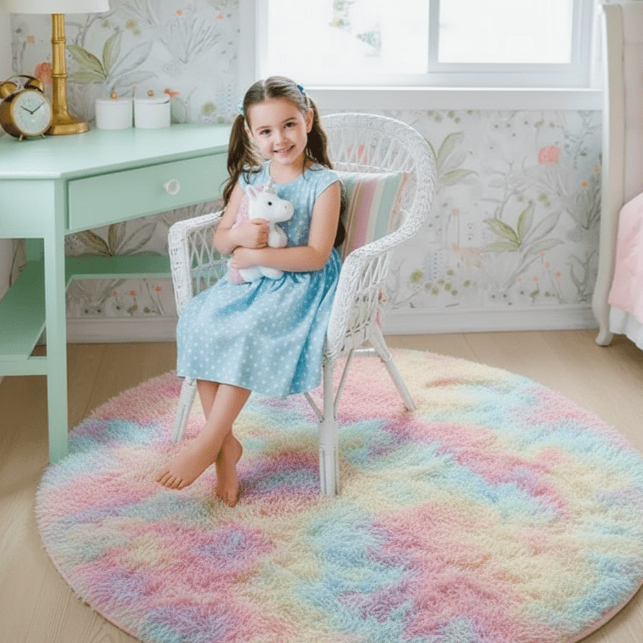 NimbusNest Luxury Soft Round Rug Ultra Plush For Cozy Living Rooms And Bedrooms | Temsk