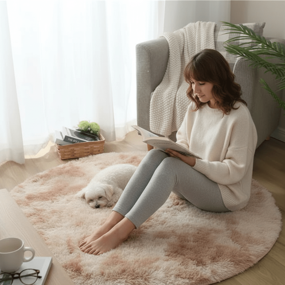 NimbusNest Luxury Soft Round Rug Ultra Plush For Cozy Living Rooms And Bedrooms | Temsk