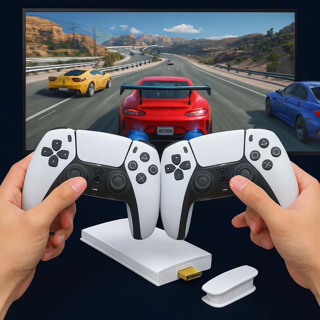 Retro kabelloser HDMI-Spielstick mit 20.000 integrierten Spielen für Ihren Fernseher | Temsk