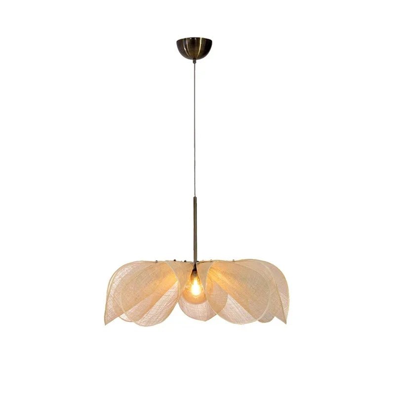 Vintage Fabric Flower Pendant Light Fixture, 12 Inches | Temsk
