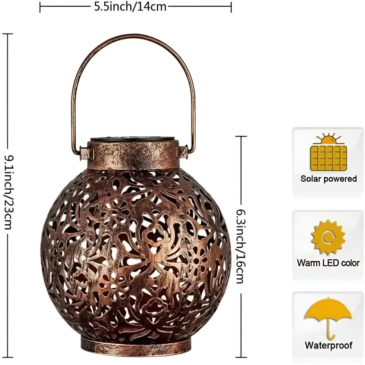 Aurora Garden Vintage Solar Garden Light for Timeless Elegance | Temsk
