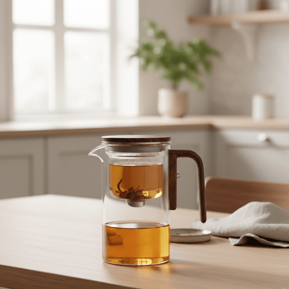 Tea Bliss Teapot With Heat Resistant Plastic And Stainless Steel Strainer | Temsk