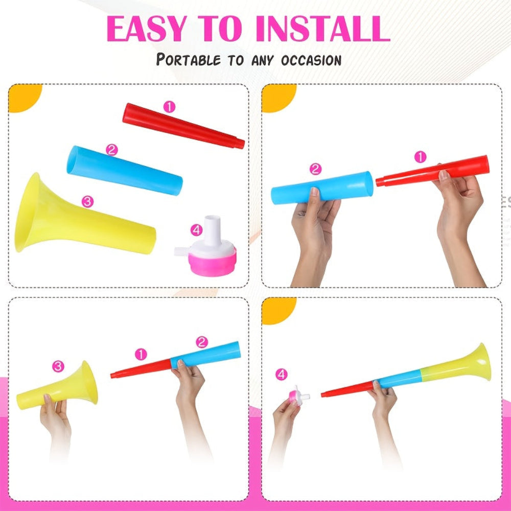 Portable Vuvuzela Horns For Stadium Cheer And Party Noise | Temsk