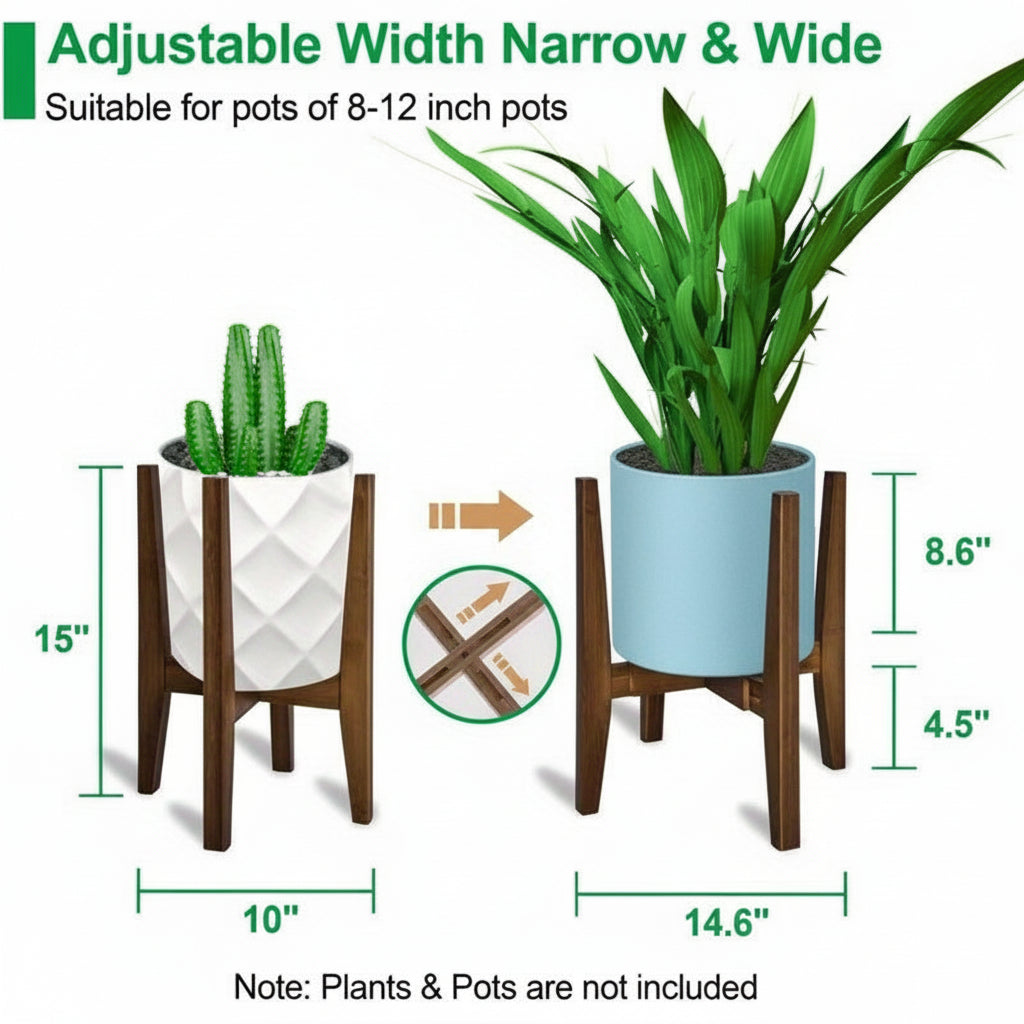 Adjustable Marble Top Plant Stand For Indoor And Outdoor Display | Temsk