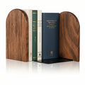 Black Walnut Wooden Bookends For Heavy Duty Desk Organization | Temsk