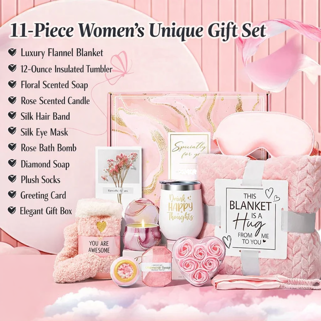 Relaxation Gift Box With Blanket Self Care Spa Set For Weddings And Bridesmaids | Temsk